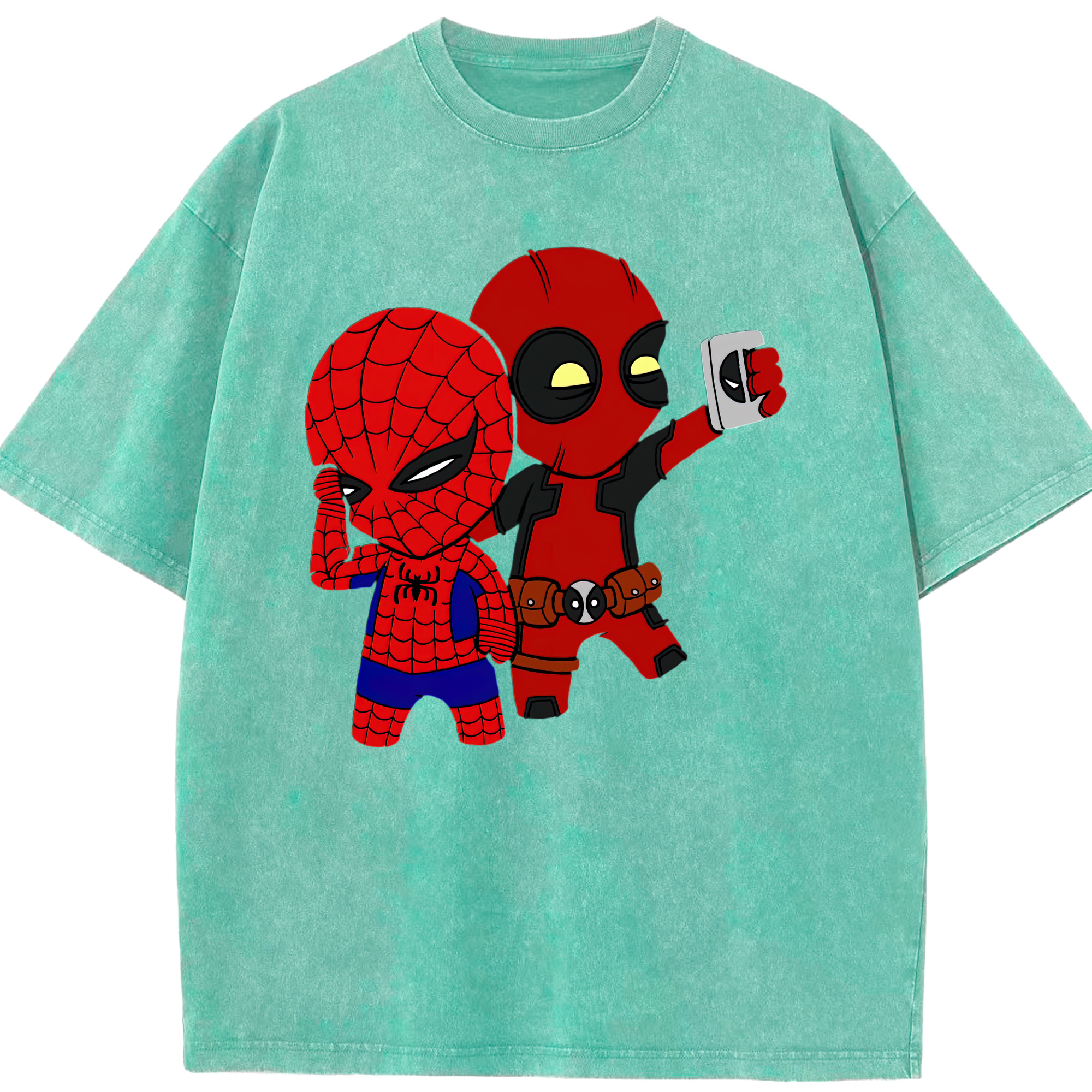 （画像用） Deadpool デッドプール 綿100% ヴィンテージ風 半袖Tシャツ（フロントプリント）